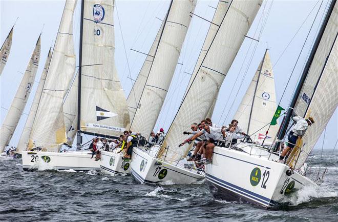 The Royal Thames YC (GBR) team leading upwind ©  Rolex/Daniel Forster http://www.regattanews.com